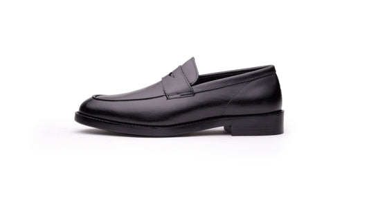 QUIVE London Bending leather penny loafers black, product view 2