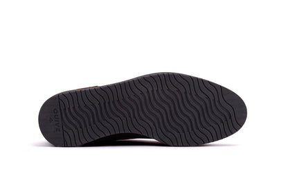 Burgundy QUIVE London Richmond trainer, rubber outsole