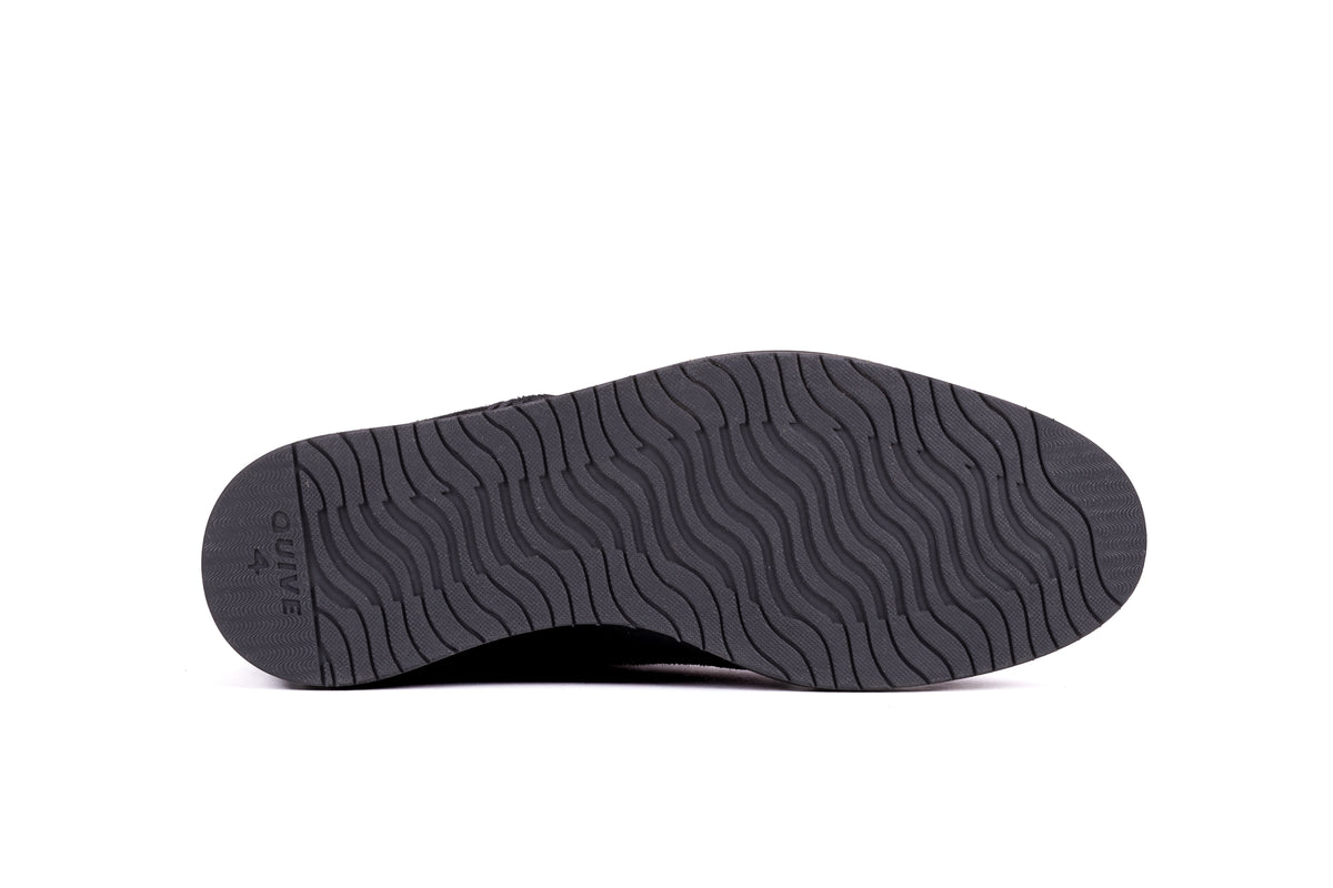 Brown QUIVE London Chester chukka boot, rubber outsole