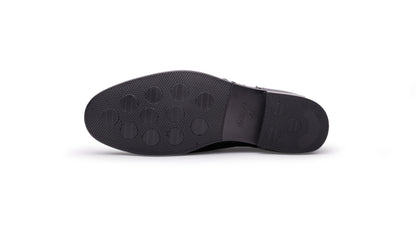 Black QUIVE London Kensington Derby shoe, rubber outsole