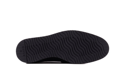 Black QUIVE London Cambridge loafer, rubber outsole