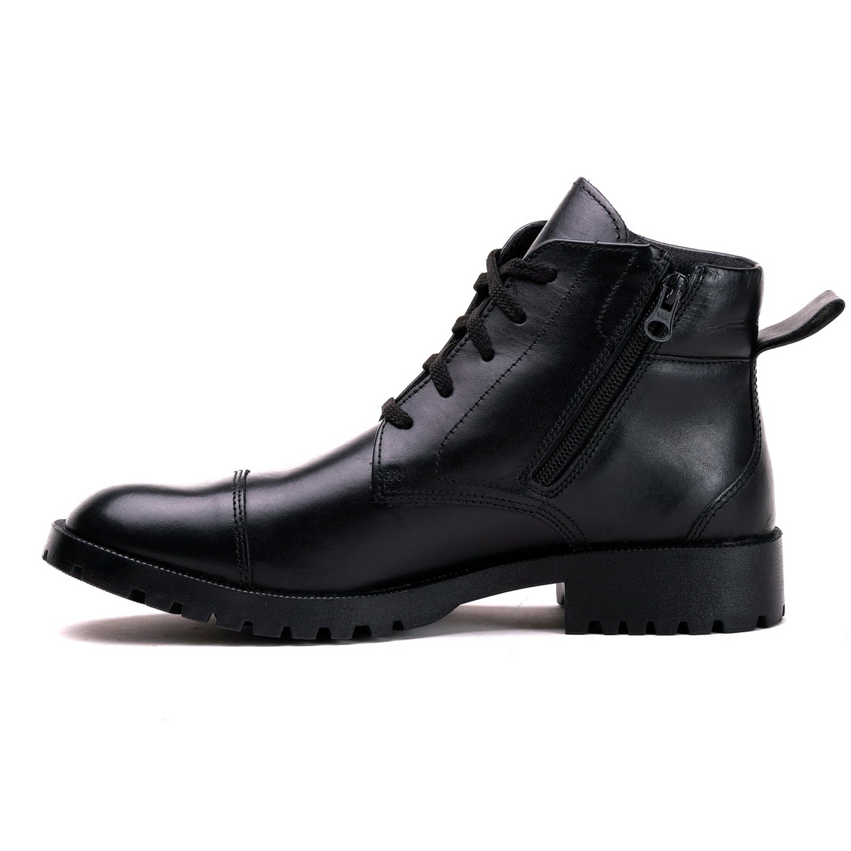 Sega DMS Black Work Shoes Men Genuine Men's lace-ups Leather Work Boots Lightweight Durable Smart Shoes Men's Work & Utility Footwear