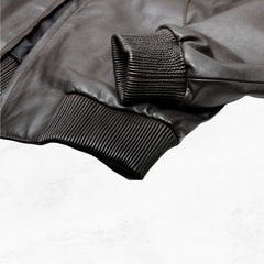 Brown leather jacket with a hood made with sheepskin premium quality