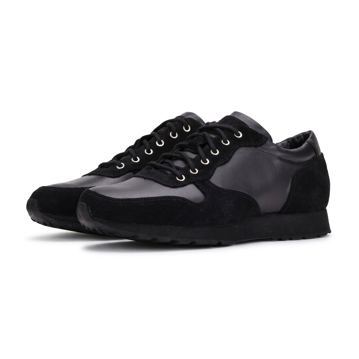 QUIVE London Belgravia Leather Trainers in black – product view 2