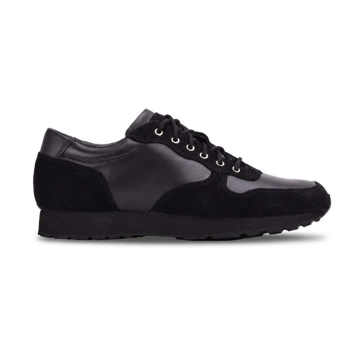QUIVE London Belgravia Leather Trainers in black – product view 3
