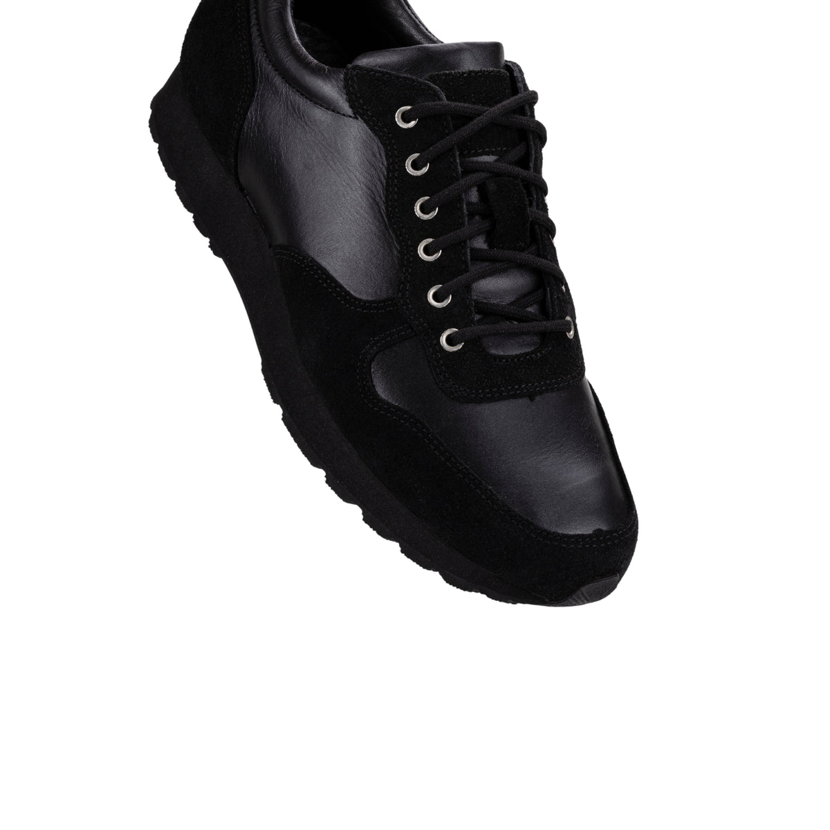 QUIVE London Belgravia Leather Trainers in black – product view 4