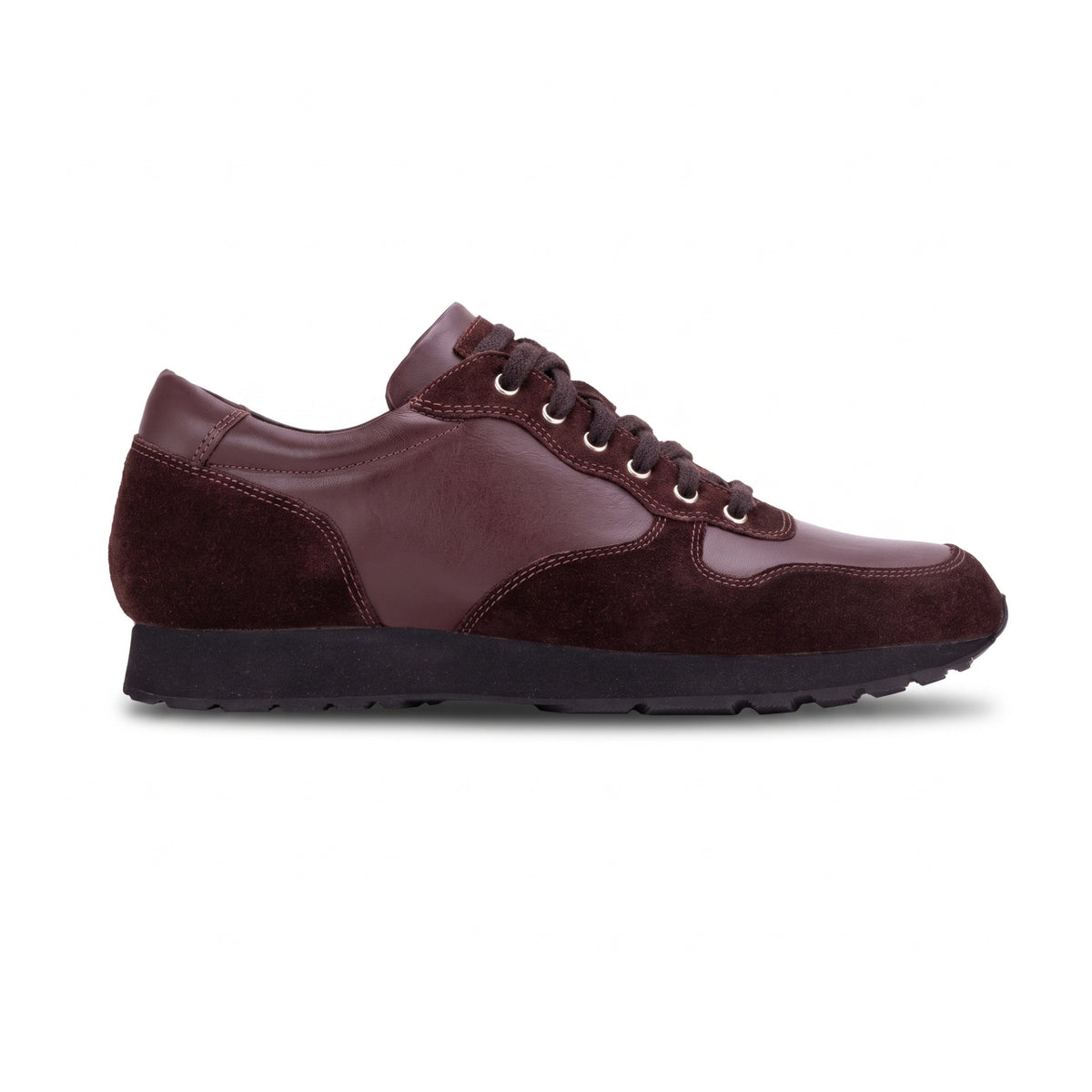 QUIVE London Belgravia Leather Trainers in brown – product view 3
