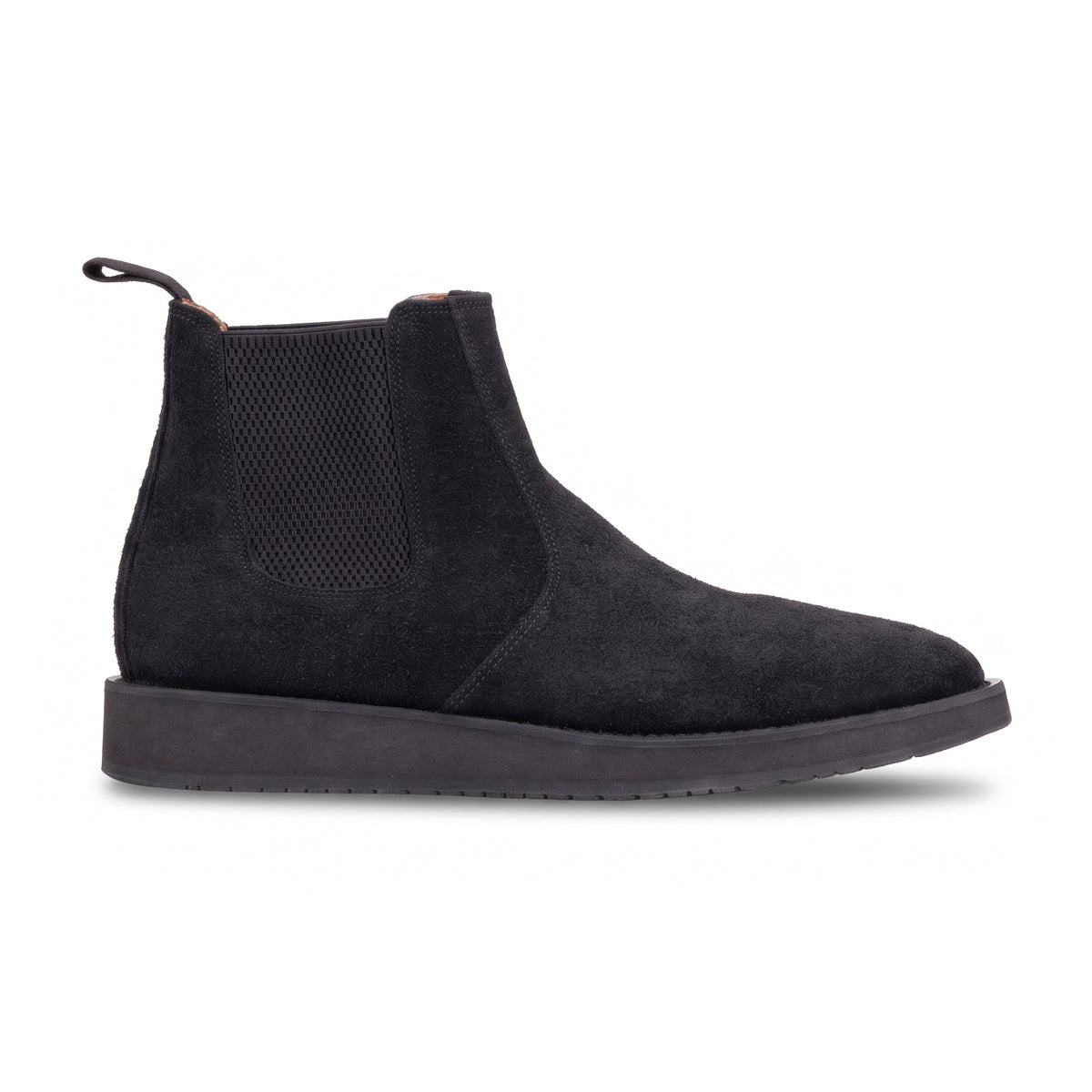 QUIVE London Mayfair black suede Chelsea boots