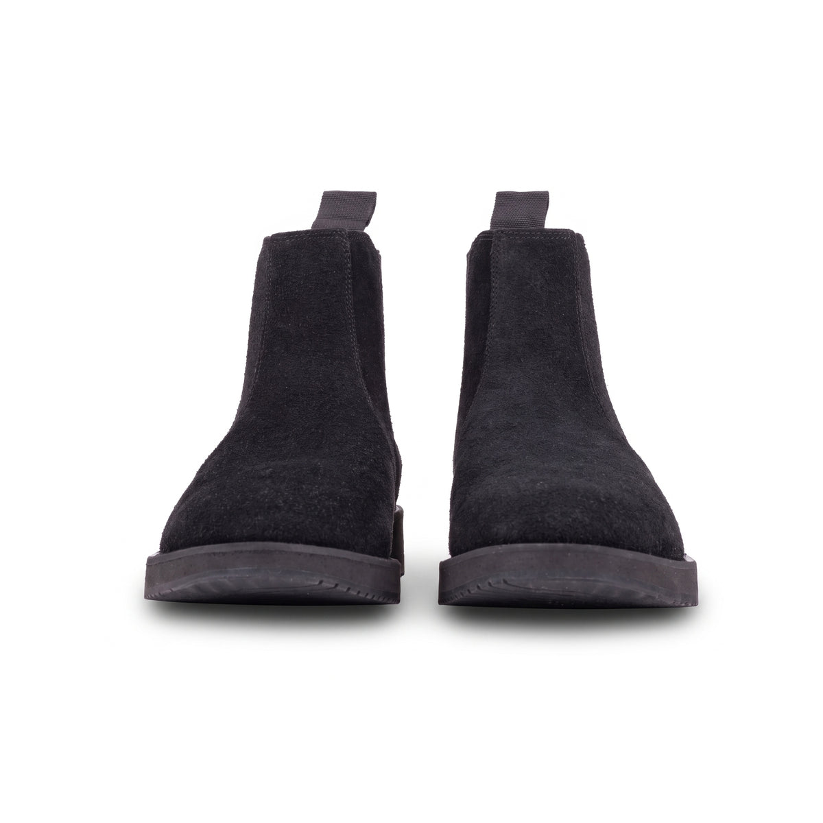QUIVE London Mayfair black suede Chelsea boots