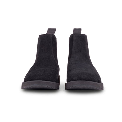 QUIVE London Mayfair black suede Chelsea boots