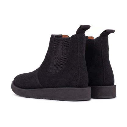 QUIVE London Mayfair black suede Chelsea boots