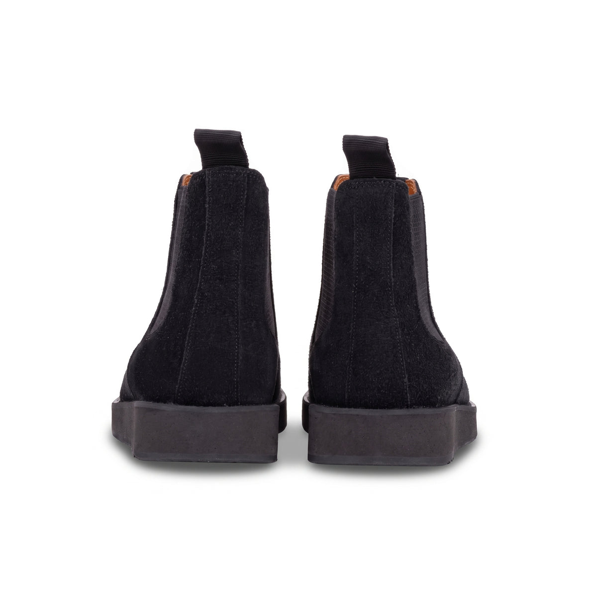 QUIVE London Mayfair black suede Chelsea boots