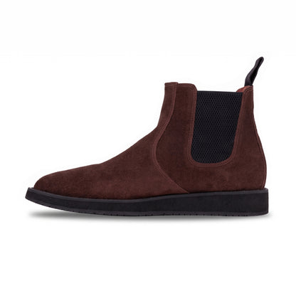 QUIVE London Mayfair brown suede Chelsea boots