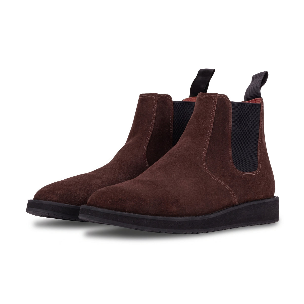 QUIVE London Mayfair brown suede Chelsea boots