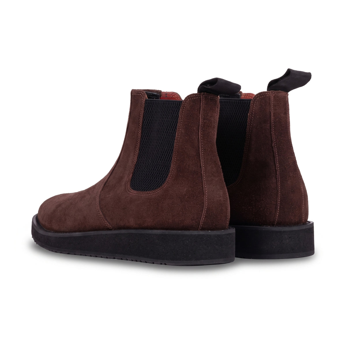 QUIVE London Mayfair brown suede Chelsea boots