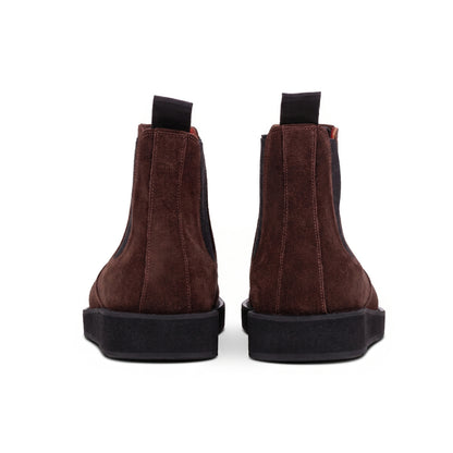 QUIVE London Mayfair brown suede Chelsea boots