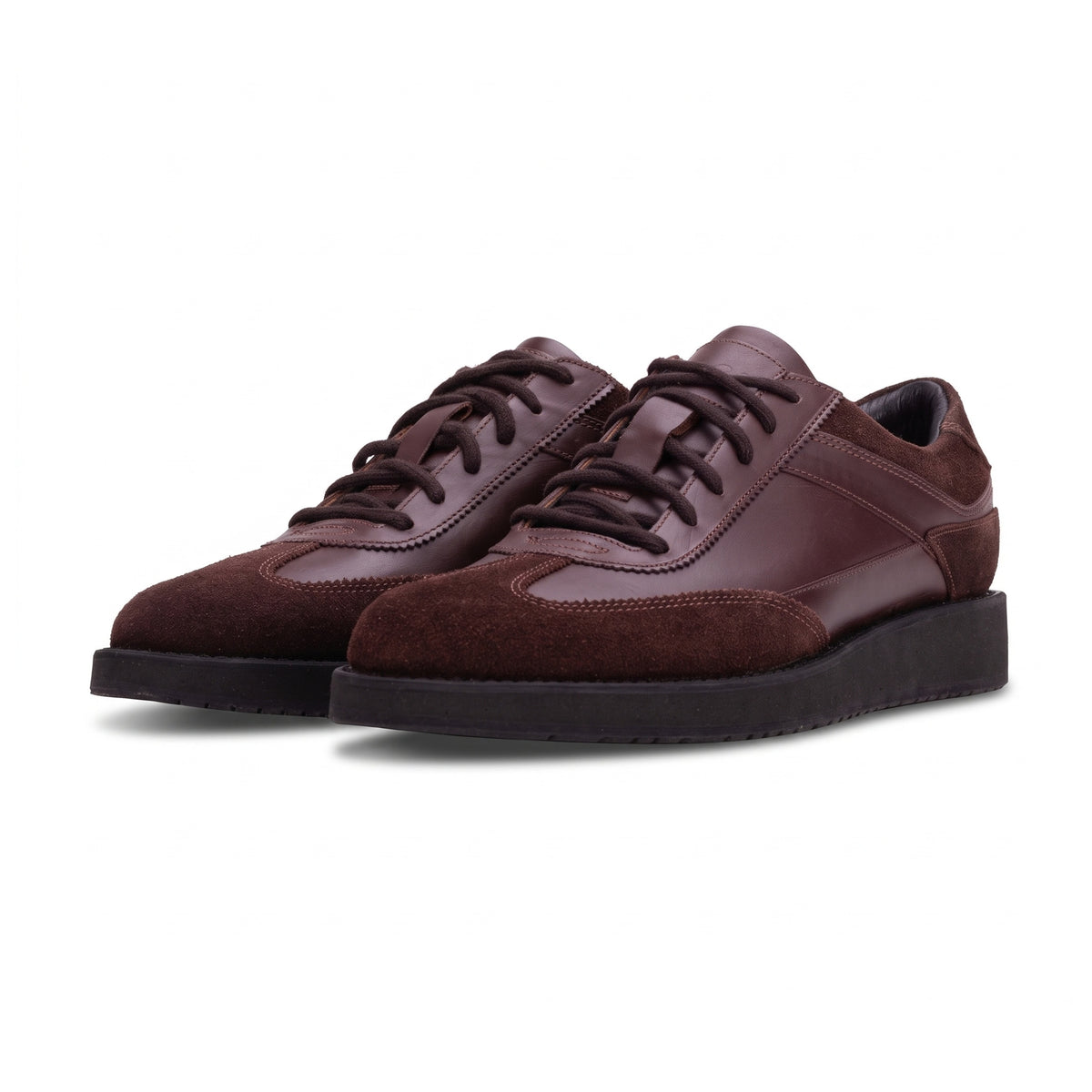 QUIVE London Richmond Leather Trainers in brown – product view 2