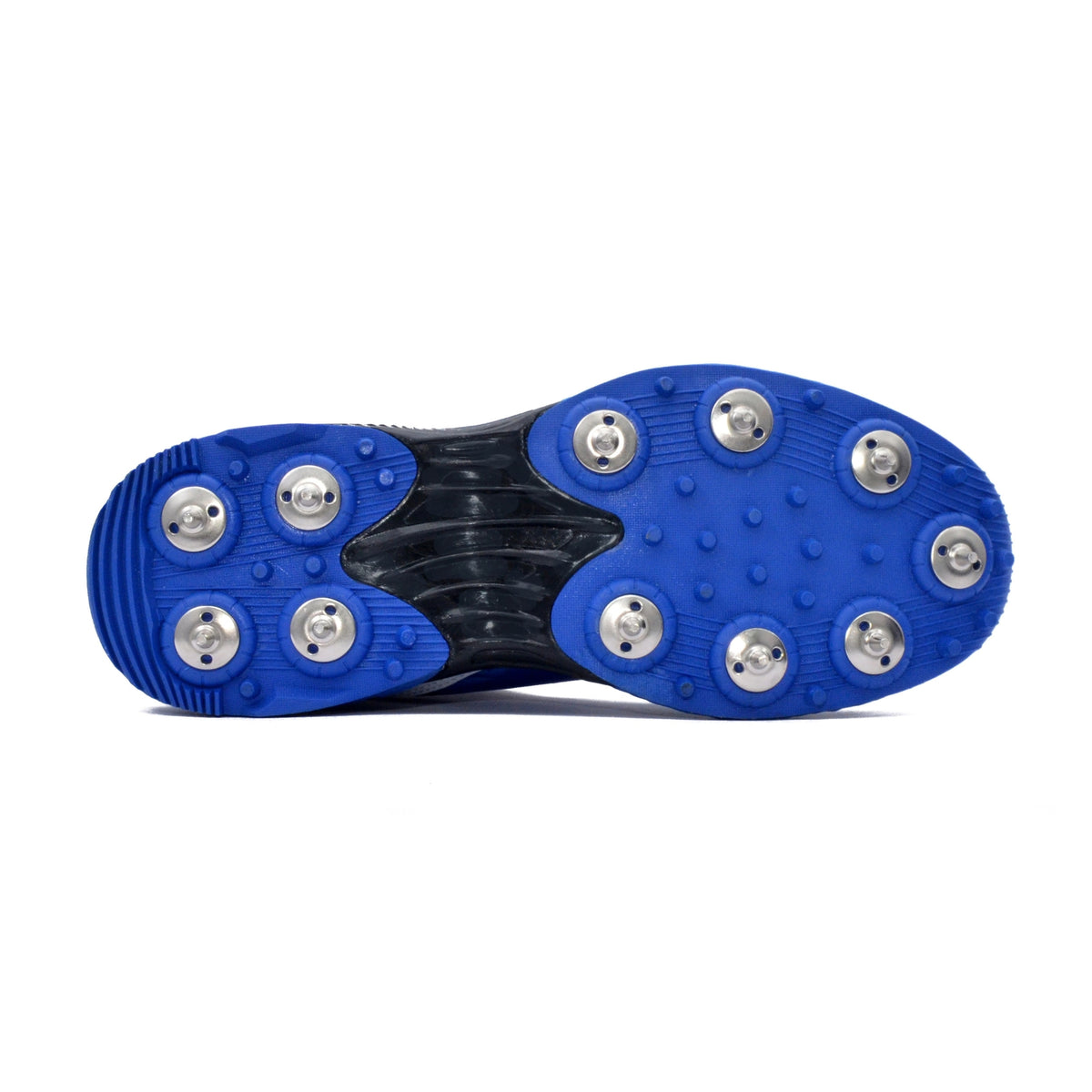 QUIVE SEGA Bold Cricket Shoes – Metal Spikes in white blue – product view 5