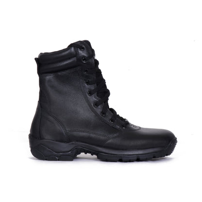 QUIVE SEGA Combat 3.0 Mid-Calf Leather Boots in black – product view 3