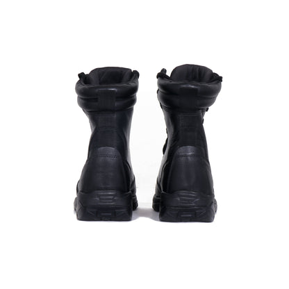 QUIVE SEGA Combat 3.0 Mid-Calf Leather Boots in black – product view 4