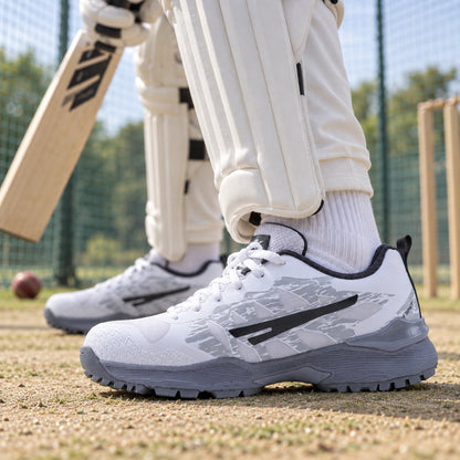 QUIVE FR 2.0 rubber-stud cricket shoes worn during batting practice