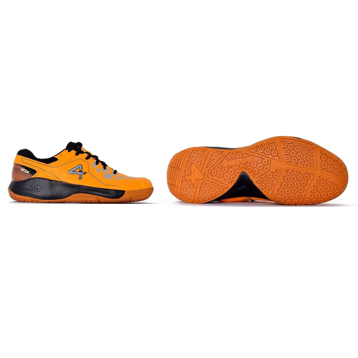 QUIVE SEGA Hyper Badminton, Squash & Volleyball Court Shoes in yellow – product view 6