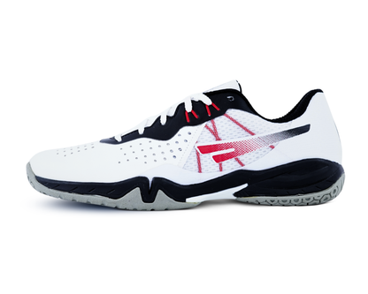 QUIVE SEGA RP24 court shoes, white, black and red side profile