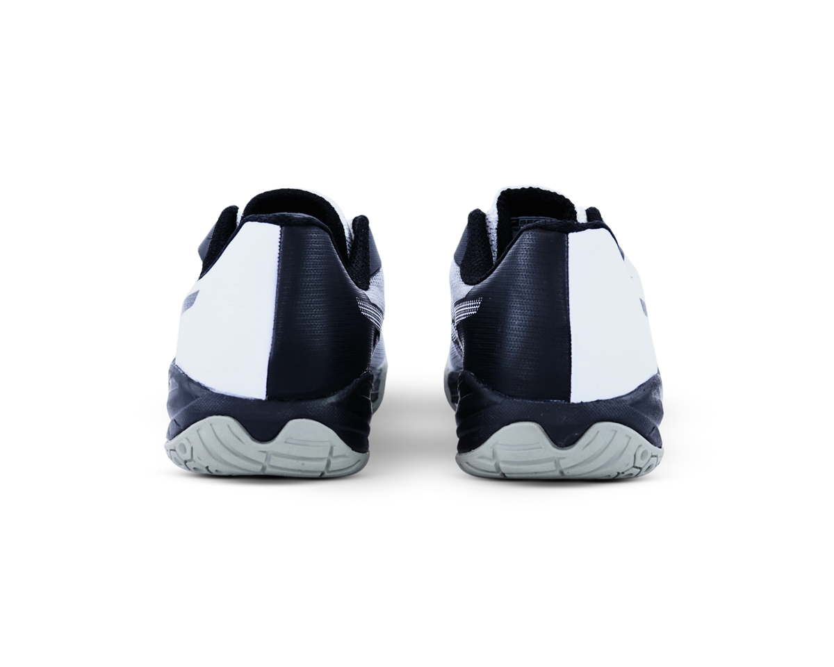 QUIVE SEGA RP24 court shoes, white, black and red rear heel view