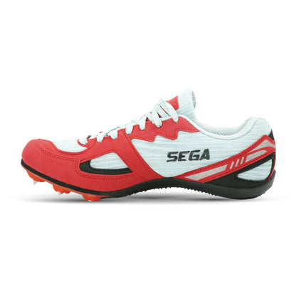 SEGA Endurance red and silver track and field running spikes