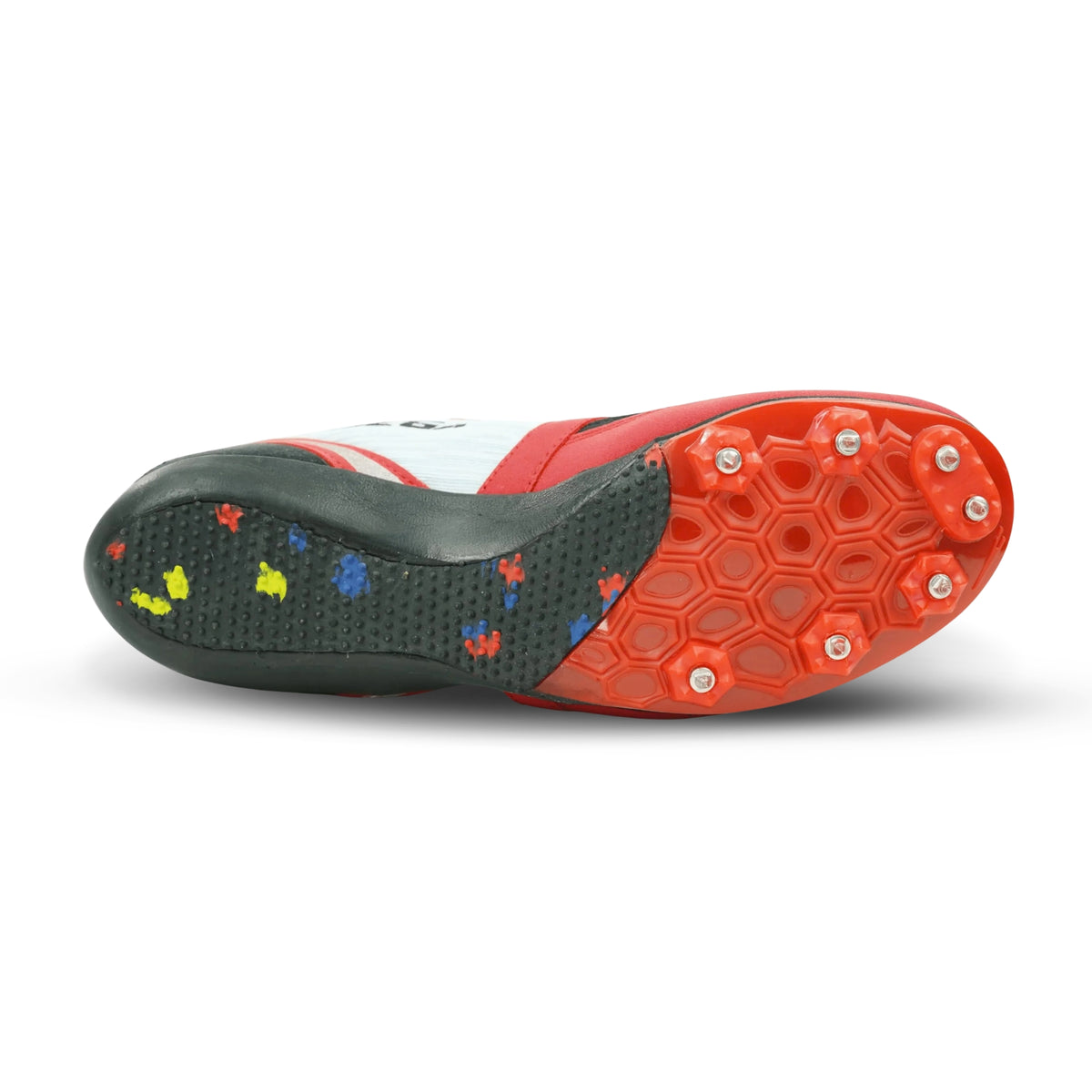 SEGA Endurance red and silver track and field running spikes
