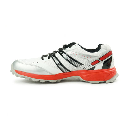 SEGA Glide Cricket Training Shoes in white red – product view 1