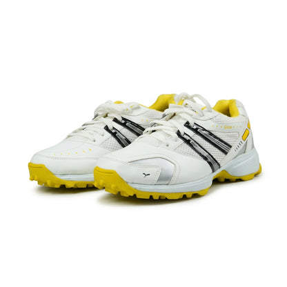 SEGA Glide Cricket Training Shoes in white yellow – product view 2