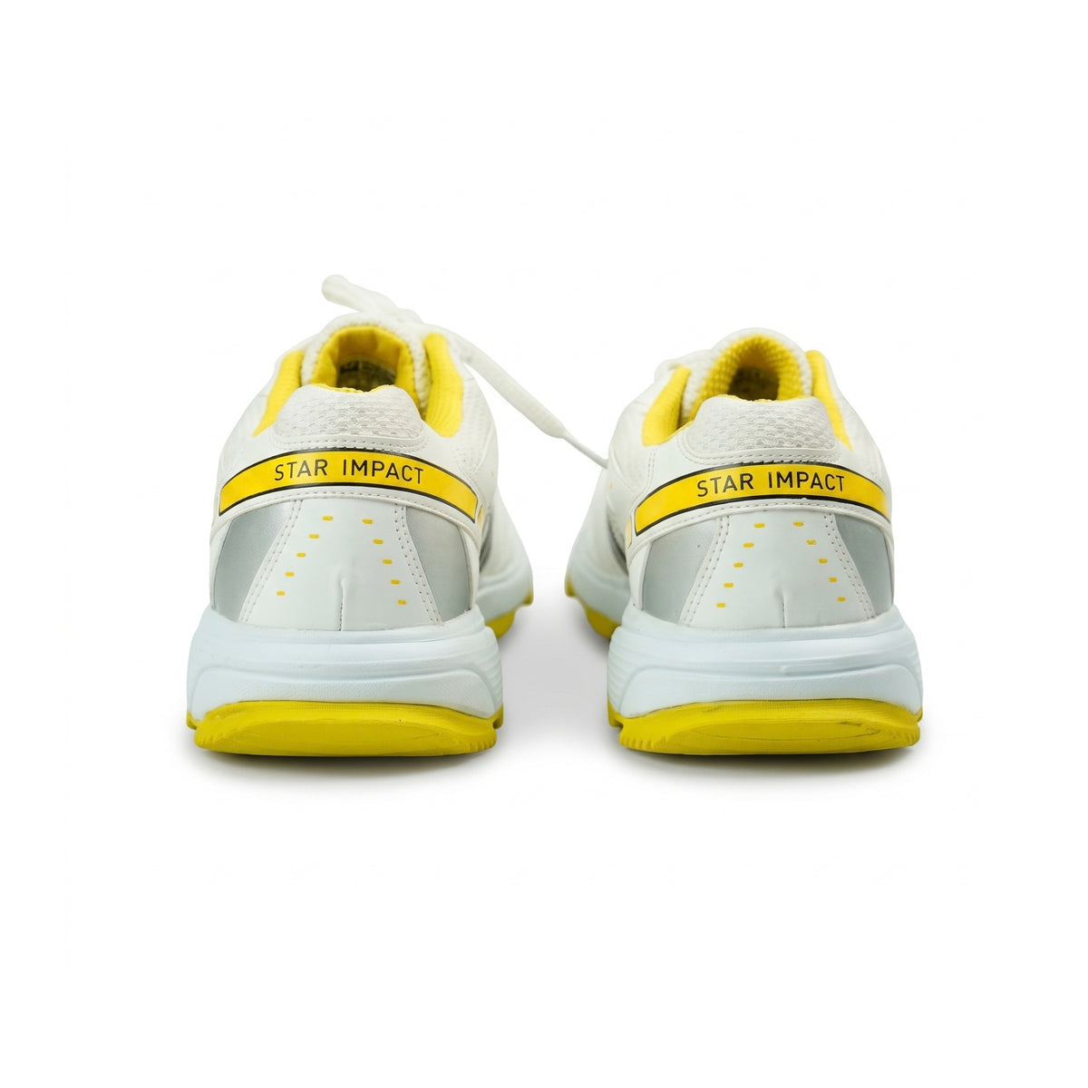 SEGA Glide Cricket Training Shoes in white yellow – product view 5