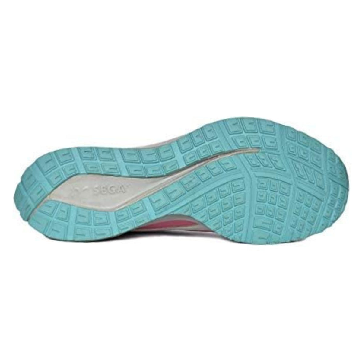 SEGA T30 women's grey, pink and teal trainers, teal rubber outsole