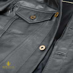 QUIVE LONDON Overshirt Men's Premium Full Grain Leather Jacket