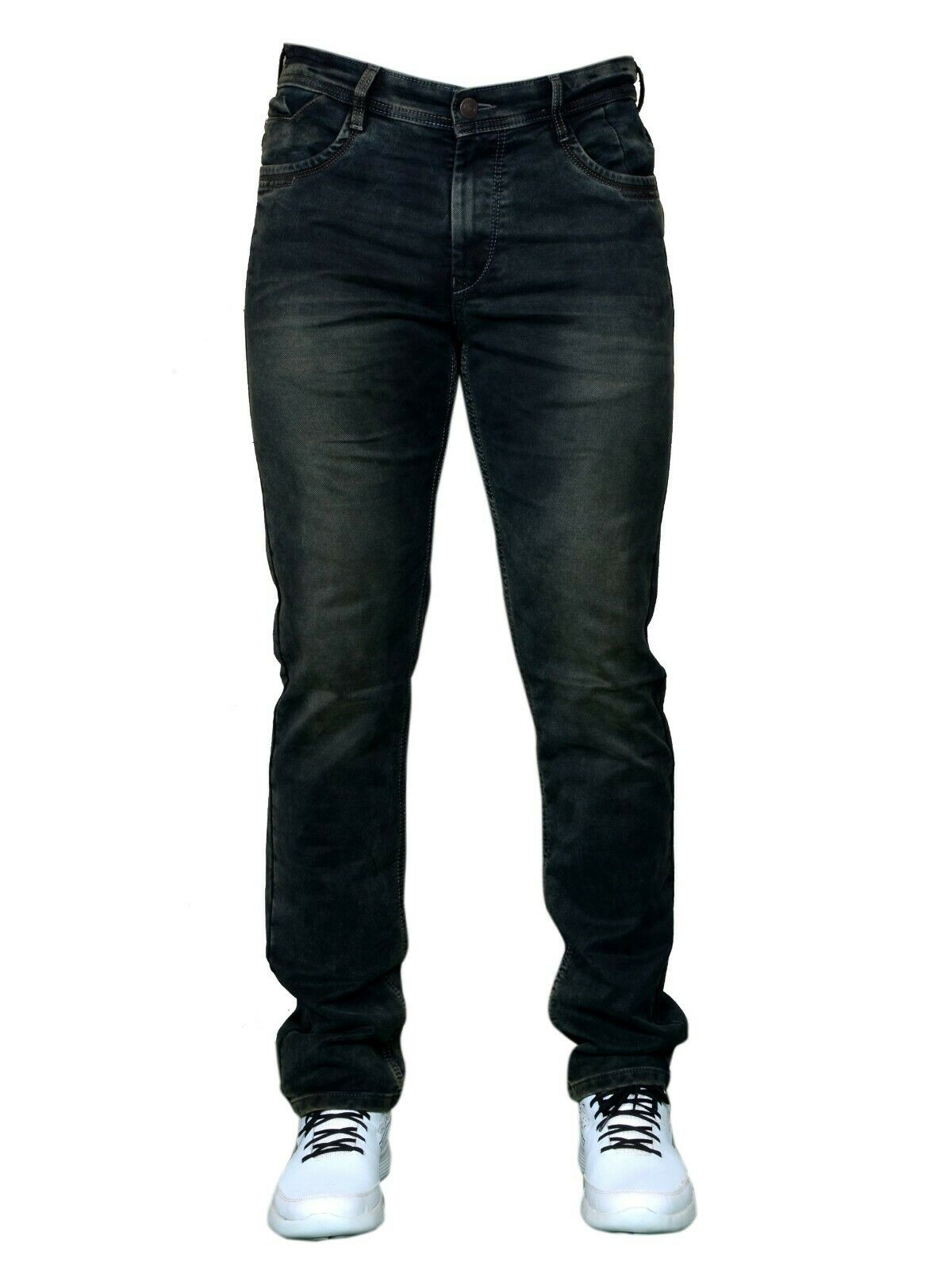 MENS JEANS: BLACK REGULAR DENIM JEANS BY BURK HEDGES