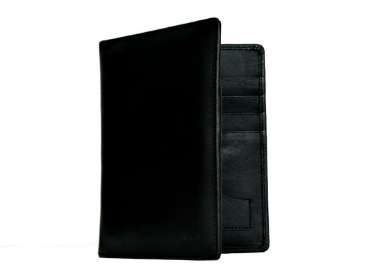 black, leather passport holder, leather passport cover, leather passport wallet, passport holder for men, passport holder for women, leather accessories, unisex, mens, womens, handmade, handcrafted, Italian leather, hand-crafted, customisation, black, british, european, for cards, premium, authentic leather, genuine leather, 100% real, front faced centre open, sega leather, sega wallet, sega leather passport holder,