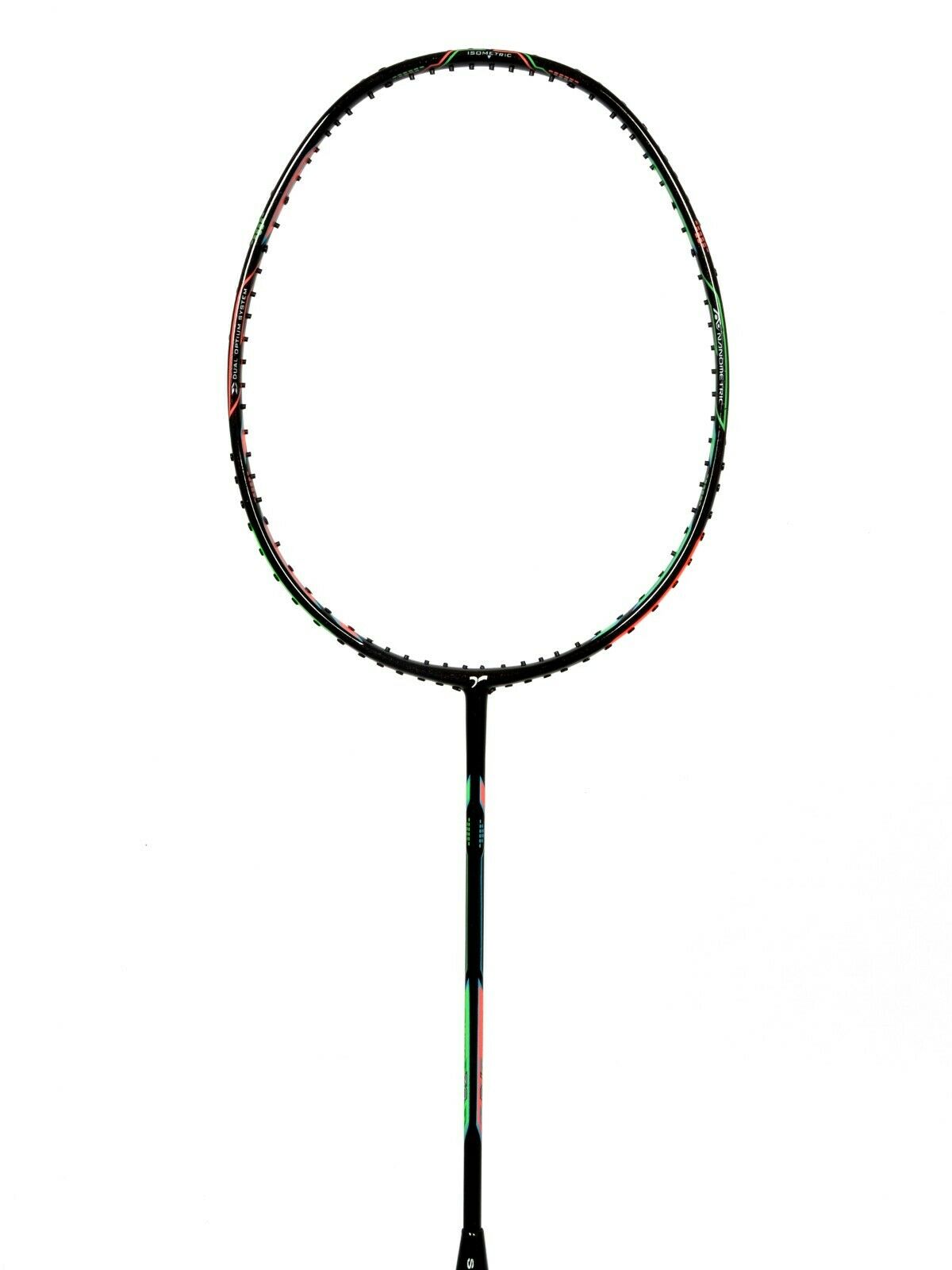 SEGA Duora 70 heavy badminton racket with carry cover, close-up detail