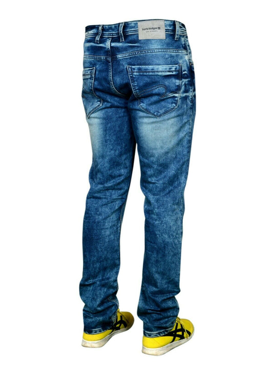 Men's clothing, men's jeans, Italian denim, size 30, 32, 34, 36, 40, men's fashion, reg fit, regular, stretch, skinny fit, image from back, with sega trainers, burk hedges jeans, sega jeans, uk supplier, uk store, birmingham clothes store, clothing based in birmingham,