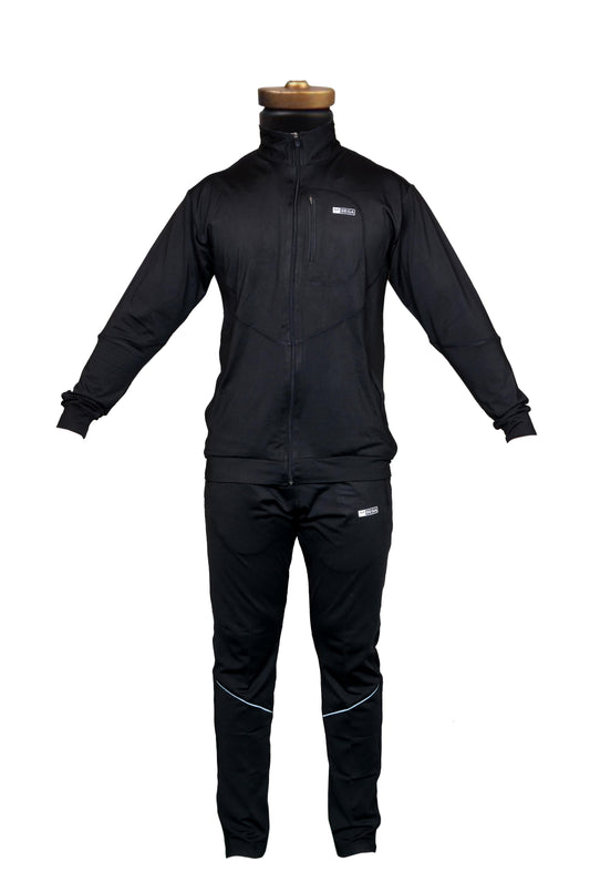 Black, tracksuits, for men, men's tracksuits, tracksuit jackets, tracksuit bottoms, polyester, British, Men's clothing, clothing for men, tracksuit jacket, adult clothing, sports, fashion, football jacket, mens fashion, fashion for men, Full Image of tracksuit facing centre