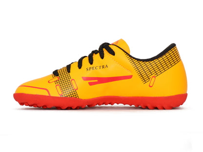 SEGA QUIVE Kids' Spectra football trainers, yellow indoor-shoe side profile